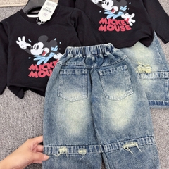 SET BỘ DÀI ÁO MICKEY QUẦN BÒ BÉ TRAI