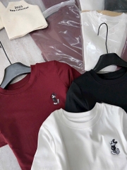 SET 3 ÁO ZIP NỮ CỔ TRÒN THÊU M.K CỘC TAY NỮ SẴN (SALE 125k)