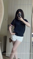 ÁO LEN CỘC TAY 2 MÀU VIỀN TAY NỮ THU ĐÔNG SẴN