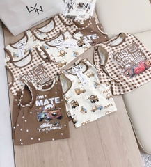 SET BỘ BA LỖ Ô TÔ TONE NÂU BÉ TRAI