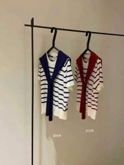 ÁO LEN KẺ KÈM KHĂN HAI 2 MÀU NỮ THU ĐÔNG