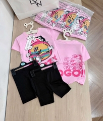 SET ÁO CRAZY QUẦN LEGGING CHO BÉ GÁI