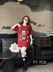 ÁO PHÔNG QC DÁNG RỘNG MICKEY ĐÍNH ĐÁ NỮ