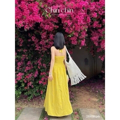 VÁY YẾM DÁNG DÀI VÀNG NỮ SẴN