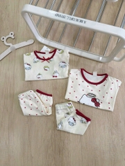 SET 2 BỘ KITTY PHỐI VIỀN ĐỎ CHO BÉ GÁI