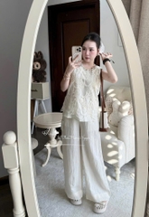 SET ÁO REN SN QUẦN SUÔNG NỮ SẴN
