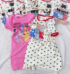 SET 2 VÁY HÌNH HỒNG BE CHO BÉ GÁI