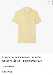 ÁO POLO LACCOS VÀNG NỮ
