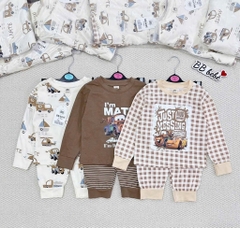 SET 3 BỘ DÀI BÉ TRAI TRẮNG KẺ NÂU