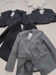 ÁO VEST NỮ ZARA KÈM ĐAI THU ĐÔNG SẴN