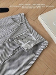 QUẦN SUÔNG KẺ WGWE PHỐI DÂY BUỘC NỮ SẴN