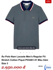 ÁO POLO THÊU CÁ SẤU CỔ VIỀN TRẮNG NAM