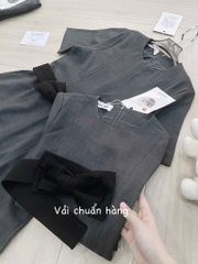 VÁY XOÈ LI DỌC CÓ NƠ MÀU XÁM NỮ (SALE 149k)