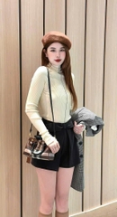 SET ÁO LEN HÀN CỔ CAO MIX QUẦN NƠ NỮ THU ĐÔNG SẴN (SALE 138K)