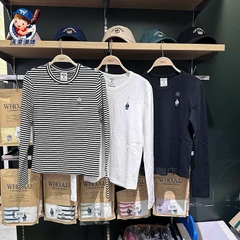 SET 3 ÁO ZIP THÊU GẤU ĐEN TRẮNG KẺ NỮ THU ĐÔNG