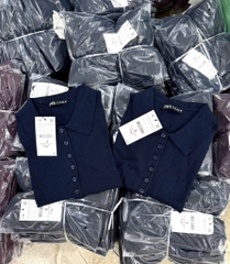 ÁO LEN TRƠN ZÀ ZÁ POLO XANH THAN DÀI TAY NỮ THU ĐÔNG