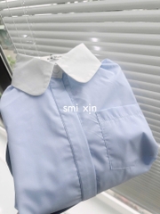 SET SƠ MI CỔ ĐỨC KÈM CHÂN VÁY NỮ SẴN(SALE 156k)