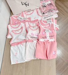 SET 3 BỘ BA LỖ TONE HỒNG BÉ GÁI SẴN (SALE 119k)