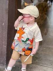 SET POLO ĐỘNG VẬT MIX QUẦN BÉ TRAI (TĂNG GIÁ)(XẢ 65k)