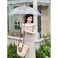 VÁY LEN NỮ THỎ BỆN DÂY DÁNG DÀI NỮ SẴN(SALE 119k)