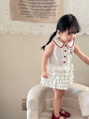 VÁY POLO BÉ GÁI PHỐI BÈO TẦNG SẴN