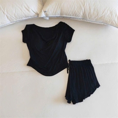 SET BỘ ÁO CỔ NHÚN QUẦN BÈO NỮ