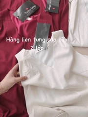 VÁY LI-EN HOA VIỀN HAI LỚP NỮ