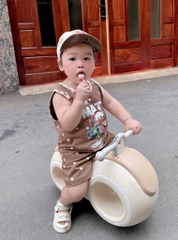 SET BỘ BA LỖ Ô TÔ TONE NÂU BÉ TRAI