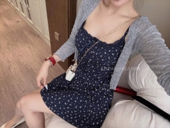 SET VÁY 2 DÂY KÈM ÁO CADIGAN MỎNG NỮ
