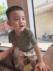 SET 3 ÁO CỔ TRỤ XƯỚC BÉ TRAI SẴN( xả 69k)