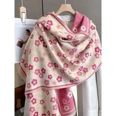 KHĂN MŨ - KHĂN CHOÀNG HOA ANH ĐÀO HỒNG NỮ THU ĐÔNG