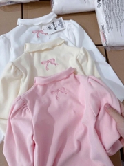 SET 3 ÁO DÀI THÊU NƠ BÉ GÁI XẢ