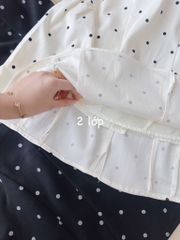 VÁY HAI DÂY CHẤM BI NỮ SẴN(SALE 115k)