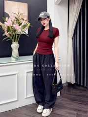 QUẦN BAGGY KAKI TÚI VUÔNG SAU NỮ SẴN