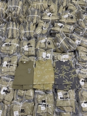 SET 3 BỘ BA LỖ CÂY DỪA TONE XANH RÊU BÉ TRAI SẴN(SALE 125k))