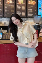 ÁO SƠ MI CÀI SAU 2 MÀU TÚI TRƯỚC NỮ (SALE 75k)