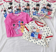 SET 2 VÁY HÌNH HỒNG BE CHO BÉ GÁI