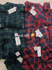 SET KẺ GẤU WHOU VIỀN TÚI NAM NỮ THU ĐÔNG SẴN (SALE 159k)