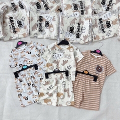 SET 3 BỘ CỘC ĐỘNG VẬT TONE NÂU BÉ TRAI SẴN (xả 95k)