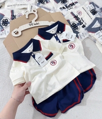 SET CỘC POLO PHỐI CỔ THAN VIỀN ĐỎ BÉ TRAI SẴN (SALE 59k)