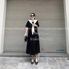 VÁY SUÔNG ĐEN KÈM KHĂN NỮ SẴN