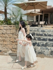VÁY 2 DÂY TƠ NHĂN MẸ CON