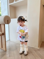 SÉT 3 ÁO CỘC HELLO KITTY TRẮNG HỒNG ĐEN BÉ GÁI SẴN (XẢ 75k)