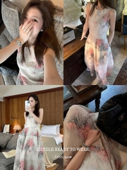 VÁY SÁT NÁCH TONE HOA NHẸ NHÀNG NỮ