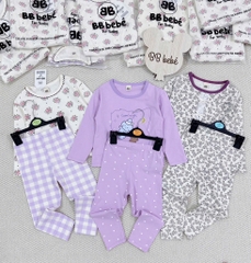 SET 3 BỘ DÀI HOA NHÍ GOODNIGHT TONE TÍM BÉ GÁI