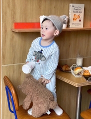 SET 2 BỘ DÀI CARO XANH VOI BÉ TRAI SẴN