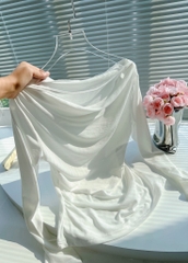 SET 2 ÁO LEN ĐEN TRẮNG TRỄ VAI NỮ THU ĐÔNG SẴN