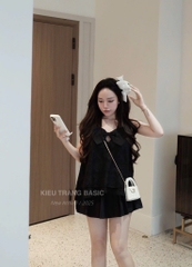 SET ÁO REN MIX CHÂN VÁY XẾP LY  Nữ