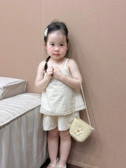 SET BỘ 2 DÂY THÊU HOA BÉ GÁI SẴN