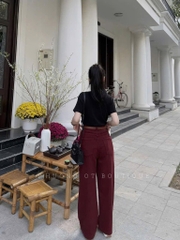 QUẦN JEAN NỮ SUÔNG ĐỎ NẮP TÚI SẴN